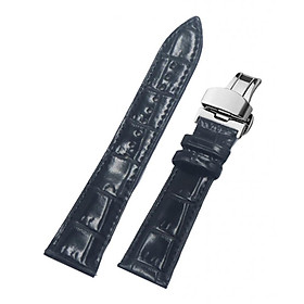 Watch Band Deployment Buckle Leather Padded Replacement Strap