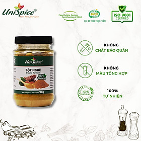 Bột nghệ UniSpice - Bột nghệ nguyên chất. Gia vị tự nhiên vẫn giữ được tinh dầu nghệ