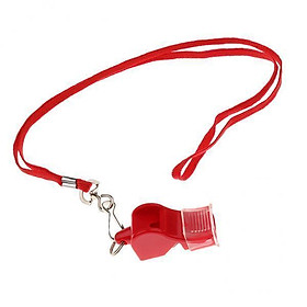 3xSoccer Referee Whistle Team Sports / Survival Camping Hiking Red