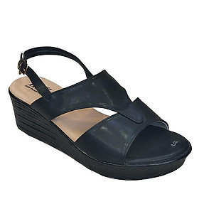 Giày Sandal Nữ Đế Xuồng HÀ NAM Da Bò Thật Cao Cấp 7cm DNU2060c