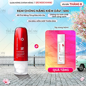 [Mới] Kem Chống Nắng Kiềm Dầu SẮC NGỌC KHANG 50g - bảo vệ toàn diện, kiểm soát bóng dầu hiệu quả
