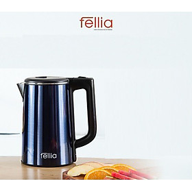 Mua Ấm đun siêu tốc 3 lớp Fellia K161 (1.8 Lít)- ( màu xanh đen) -Hàng Chính Hãng
