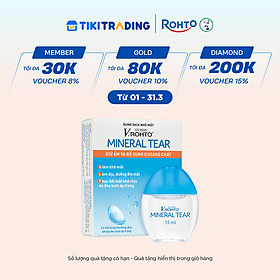 Nước nhỏ mắt giữ ẩm & bổ sung khoáng chất V.Rohto Mineral Tear 13ml