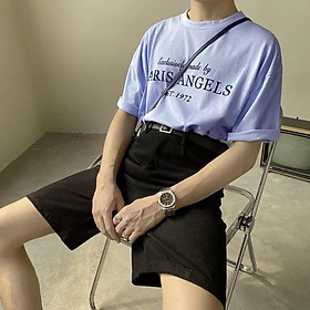 Áo thun nam nữ Unisex Thiên Thần Paris độc lạ Áo thun nam tay lỡ màu đen trắng xanh Trùm Unisex aothununisex aophongnam