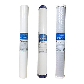 Mua Combo 3 Lõi Lọc Nước 20 Inch Karofi 1 2 3 Cho Nguồn Lọc Nước Đầu Nguồn - Hàng Chính Hãng