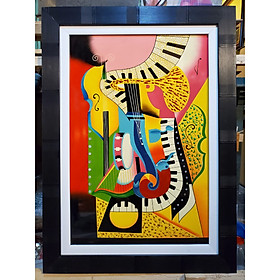TRANH SƠN MÀI ĐẮP NỔI CAO CẤP TRỪU TƯỢNG ( Thể loại tác phẩm Picasso )