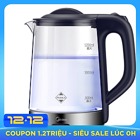 Ấm Đun Nước Siêu Tốc Thủy Tinh Midea Mk-Gj1702