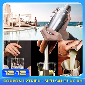 Bộ Dụng Cụ Pha Chế Cocktail Không Gỉ (22 món)