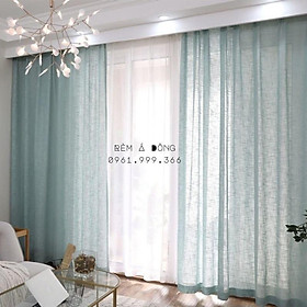 Mua Rèm voan đũi vintage mộc mạc - nhiều màu  CÓ SẴN - Cao cố định 2.2m