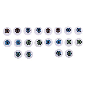 20mm+22mm Acrylic Oblate Eyeballs Eyes For Baby Doll BJD Doll Supplies -10 Pairs