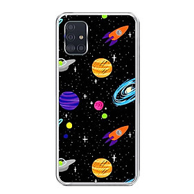 Ốp lưng điện thoại Samsung Galaxy A51 - Silicon dẻo - 0063 SPACE04 - Hàng Chính Hãng