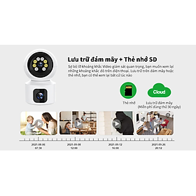 Camera Wifi IPC360 Home PC203, ống kính kép 1080P (FHD), màn hình đôi (Hàng nhập khẩu)