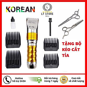 Hình ảnh Tông Đơ Cắt Tóc 2 Pin HUERBO F10 Cao Cấp MÁY CHẠY ÊM Kèm Bộ Kéo Cắt Tỉa - Tăng Đơ Hớt Tóc Người Lớn, Trẻ Em