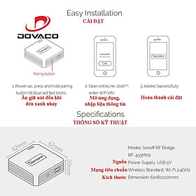 Mua Trung tâm điều khiển WiFi Sonoff RF Bridge 433Mhz