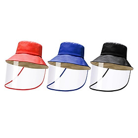 3x Mix Color Anti-spitting Hat Dustproof Clear Cover  Hat Bucket Hat