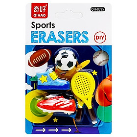 Vỉ Gôm Tẩy Thể Thao DIY - Qihao QH8395 - Mẫu 1