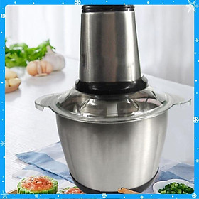 Mua MÁY XAY THỊT MINI CHO GIA ĐÌNH - cối inox - bạc phối đen - Hàng Chất Lượng