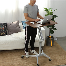 Mua Bàn Làm Việc Di Động Gấp Gọn Thông Minh Mặt Gỗ Óc Chó Cao Cấp - Bàn Học Xếp Gọn Có Khe Cắm Ipad Điều Chỉnh Được Chiều Cao