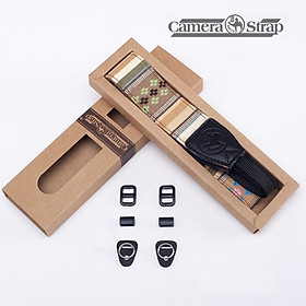 Mua Dây máy ảnh kiểu dáng da kết hợp vải thổ cẩm