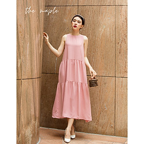 Đầm maxi lụa dài The Maple Freesize Hồng