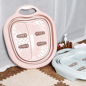 Mua Chậu nhựa ngâm chân gấp gọn đa năng kèm bàn lăn massage - Hồng - GDHN Loại Tốt