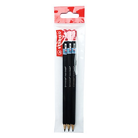 Bộ bút chì gỗ STABILO Exam Grade 288(T) HB/2B - Bộ 3 bút chì 2B thân lục giác đen đuôi đỏ (PC288-2B-C3)