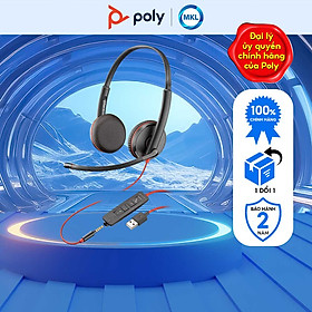 Mua Tai Nghe Chụp Tai Có Dây Poly Blackwire 3225 USB-A Hàng Chính Hãng