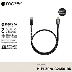 Mua Dây Cáp Mazer Infinite.LINK 3 Pro Cable USB-C TO USB-C (0.5m) - Hàng chính hãng