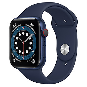 Đồng Hồ Thông Minh Apple Watch Series 6 LTE GPS + Cellular Aluminum Case With Sport Band (Viền Nhôm & Dây Cao Su) - Hàng Chính Hãng VN/A