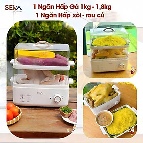 Mua Nồi Hấp Điện 2 Tầng Đa Năng SEKA  Hấp Gà Nguyên Con Thể Tích 21 Lít  Tỏa Nhiệt Đều Giữ Nguyên Vị Dinh Dưỡng