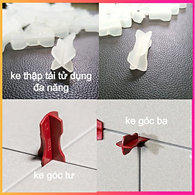 Mua Gói 1000c Ke Chữ Thập Trắng- Ke Dấu Cộng Tái Sử Dụng Bằng Nhựa PP - Ke Góc Ba - Góc Tư - Căn Mạch Gạch