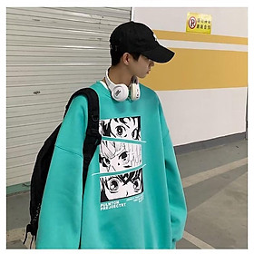 Áo Sweater Cổ Tròn Dáng Rộng In Họa Tiết Anime Thời Trang Cho Nam Và Nữ Size M-5XL