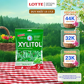 Kẹo Gum không đường Lotte Xylitol - Hương Lime Mint 159,5 g