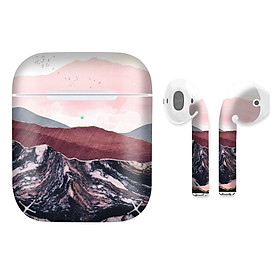 Mua Miếng dán skin chống bẩn cho tai nghe AirPods in hình giả sơn mài - GSM023 (bản không dây 1 và 2)