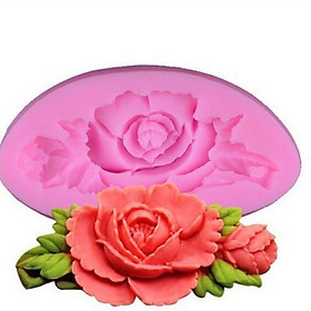 Mua khuôn silicon 4D rau câu hoa hồng nhí nụ và lá