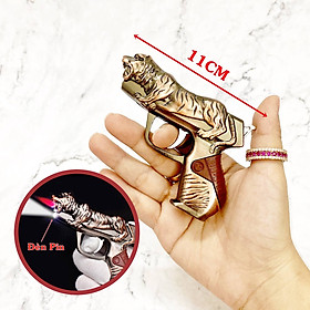 Mua Bật lửa hột quẹt khè hình xúng cọp có đèn pin 11cm - xài ga