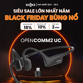 Tai nghe Bluetooth truyền âm thanh qua xương Shokz OPENCOMM2/OPENCOMM2 UC - Hàng Chính Hãng - OPENCOMM 2 UC