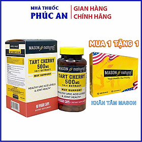 Viên uống hỗ trợ giảm acid uric Gout MASON NATURAL Tart Cherry Mỹ 90 viên giúp giảm đau xương khớp