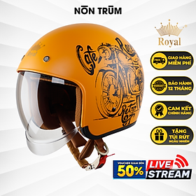 Nón bảo hiểm Royal kính âm M139 tem V7