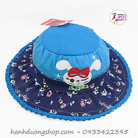 Mũ tai bèo nữ trẻ em từ 3 đến 5 tuổi vành rộng có nơ chất liệu vải mềm mại thoáng mát dễ giặc