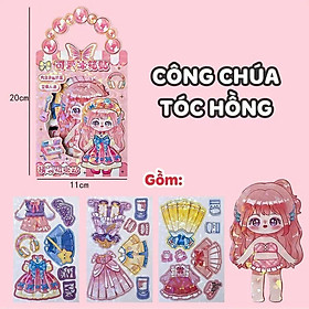Đồ Chơi Búp Bê Từ Tính Nam Châm Thay Trang Phục Công Chúa