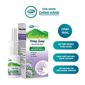 Xịt mũi thảo dược giúp giảm triệu chứng viêm xoang, viêm mũi EUGICA THÔNG XOANG (Chai 15 ml)