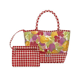 Cath Kidston - Túi xách tay Printed PVC Tote Small Painted Fruit - 1001921 -  Warm Cream