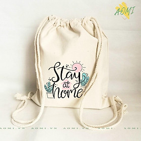 BALO MINI AOMIVN DÂY RÚT NHỎ XINH UNISEX CHẤT CANVAS THỜI TRANG CUTE XINH ĐẸP TIỆN ÍCH DẠO PHỐ DU LỊCH