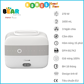 Mua Hộp Cơm Giữ Nhiệt  Tự Hâm Nóng Và Nấu Chín Đa Năng 3 Ngăn BEAR DFH-B17K2 Dung Tích 1.5L Công Suất 270W - Hàng Chính Hãng