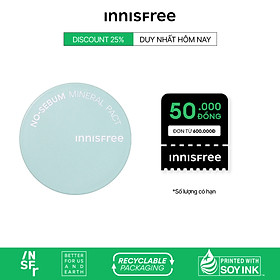 Phấn phủ kiềm dầu dạng bột innisfree No…