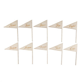 One to Ten Wooden Pennant Table Number for Wedding Party Table Decoration