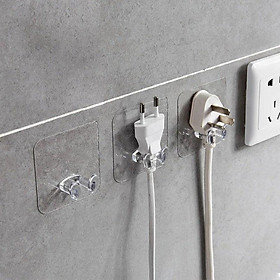 Mua Combo 5 móc treo phích cắm điện  móc giữ dây điện  kẹp dây điện dán tường cường lực trong suốt
