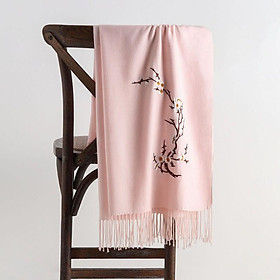 Khăn choàng nữ Cashmere Chất Len Dệt Mịn 200x70cm Thu Đông