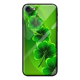 Ốp kính cho iPhone 8 mẫu NỀN XANH LÁ 4 - Hàng chính hãng